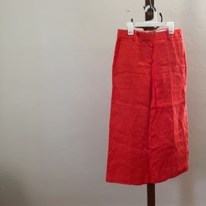 J.Crew cropped wide leg linen pant